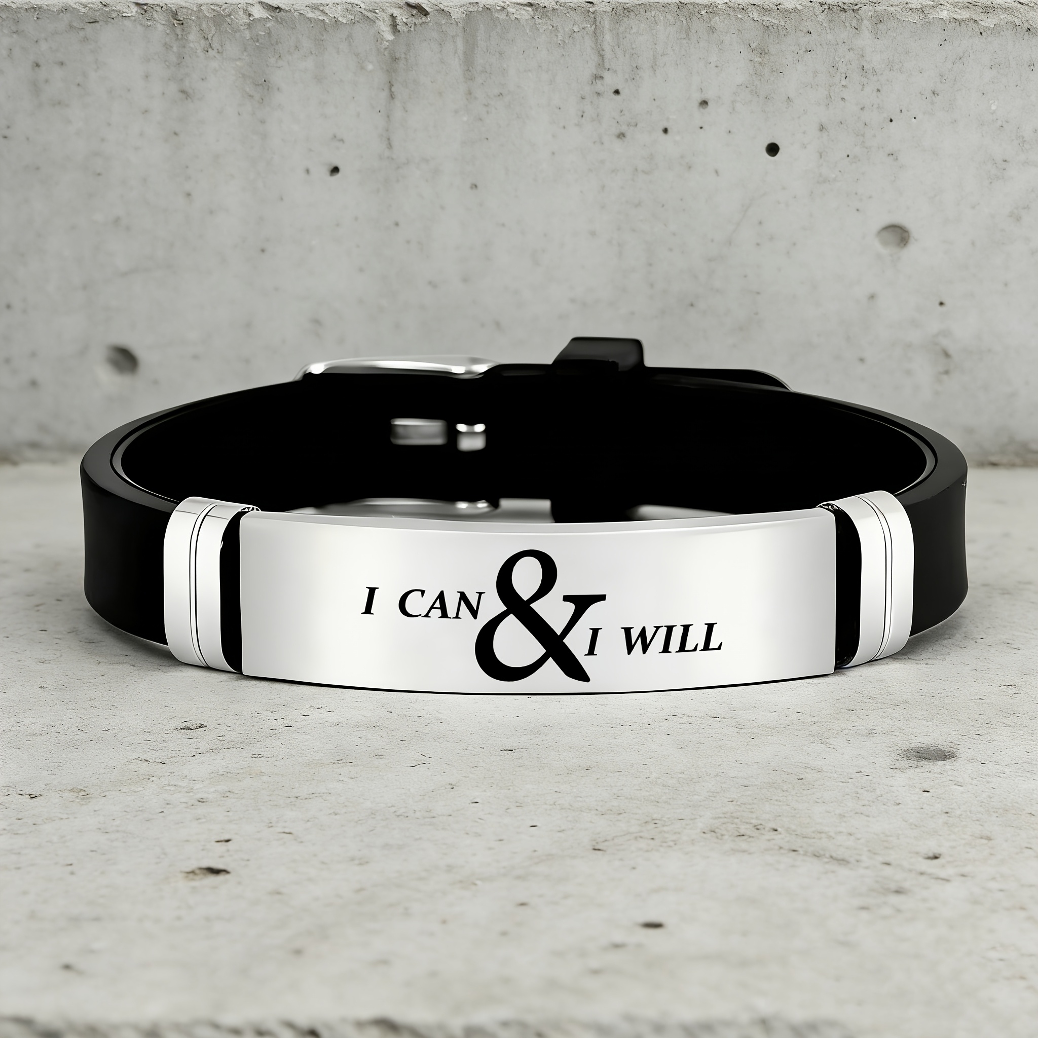 Inspirational "I CAN & I WILL" Silicone Bracelet